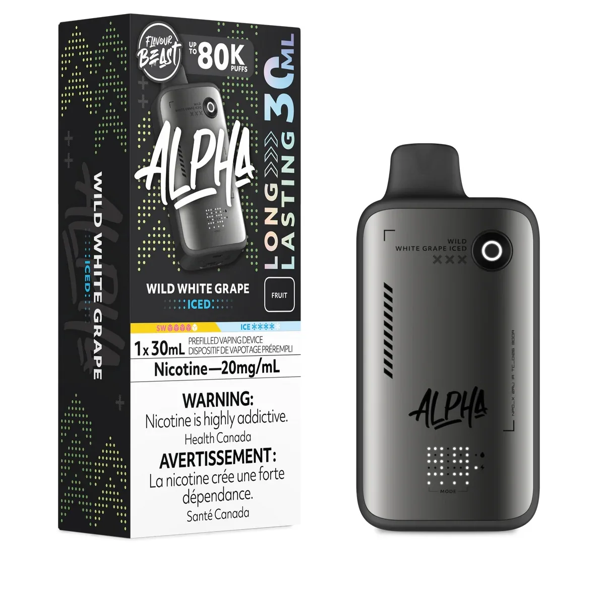 Flavour Beast Alpha 80K Flavour Beast Alpha 80K - Wild White Grape Iced