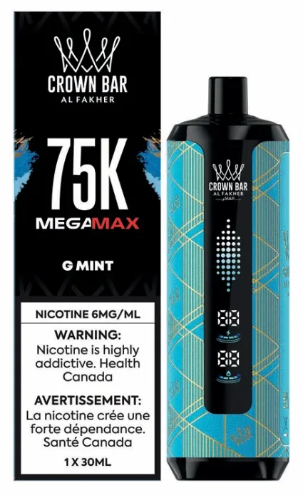 Al Fakher Crown Bar Mega Max 75K Al Fakher Crown Bar Mega Max 75K - G Mint