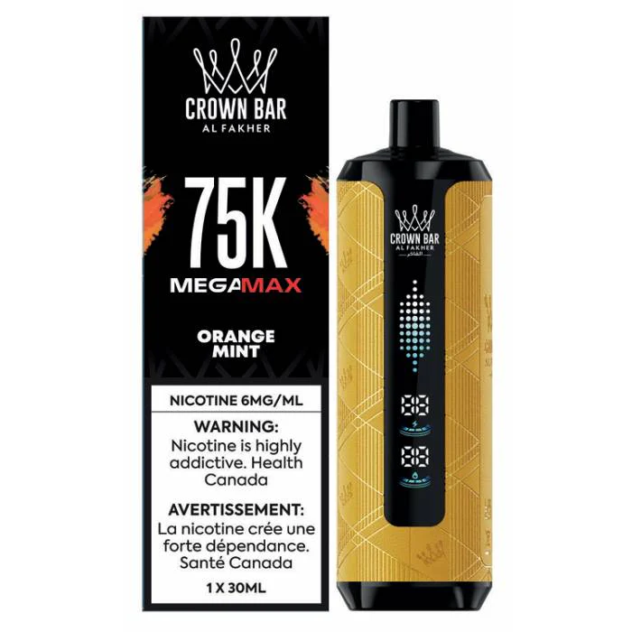 Al Fakher Crown Bar Mega Max 75K Al Fakher Crown Bar Mega Max 75K - Orange Mint