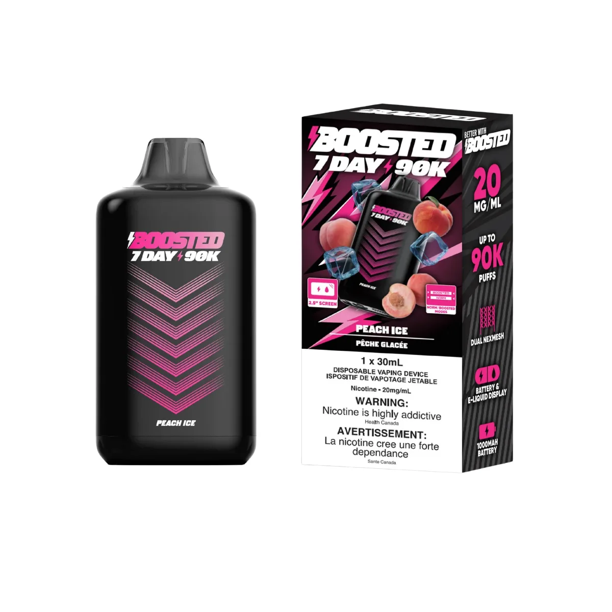 Boosted 7Day 90K - Peach Ice