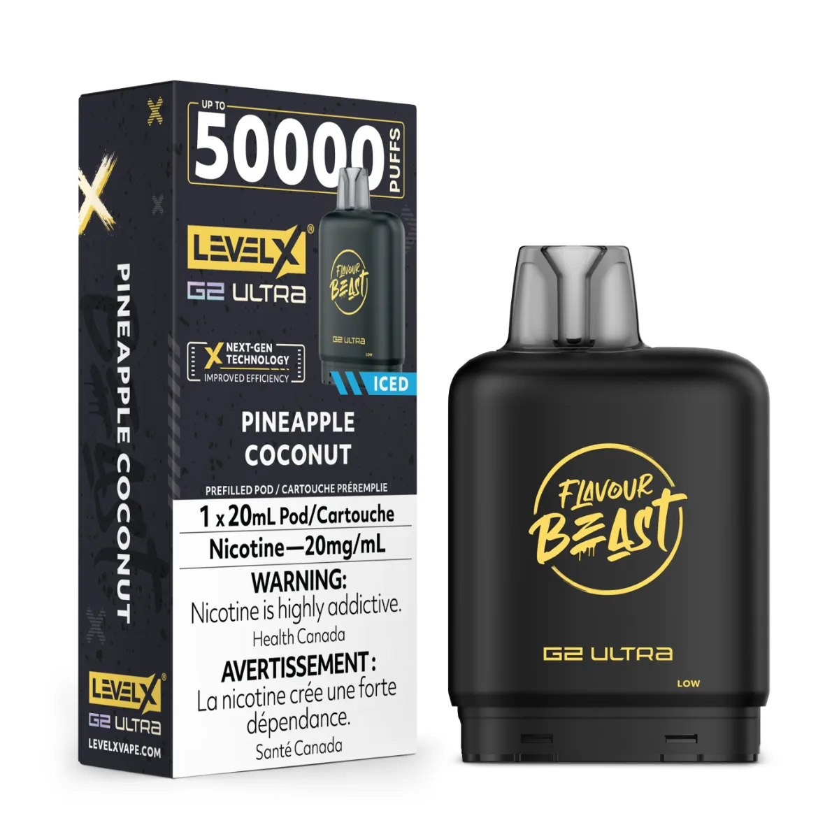 Level X Flavour Beast G2 Ultra 50K Pod - Pineapple Coconut Iced