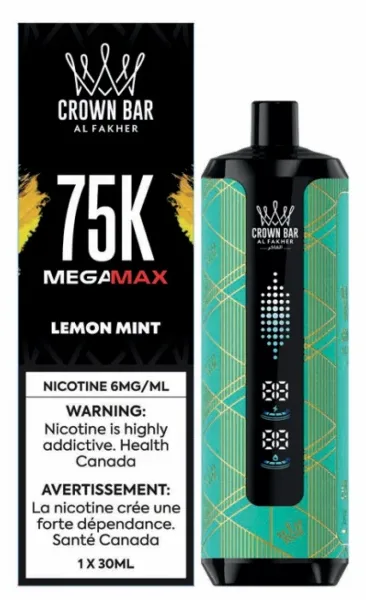 Al Fakher Crown Bar Mega Max 75K Al Fakher Crown Bar Mega Max 75K - Lemon Mint