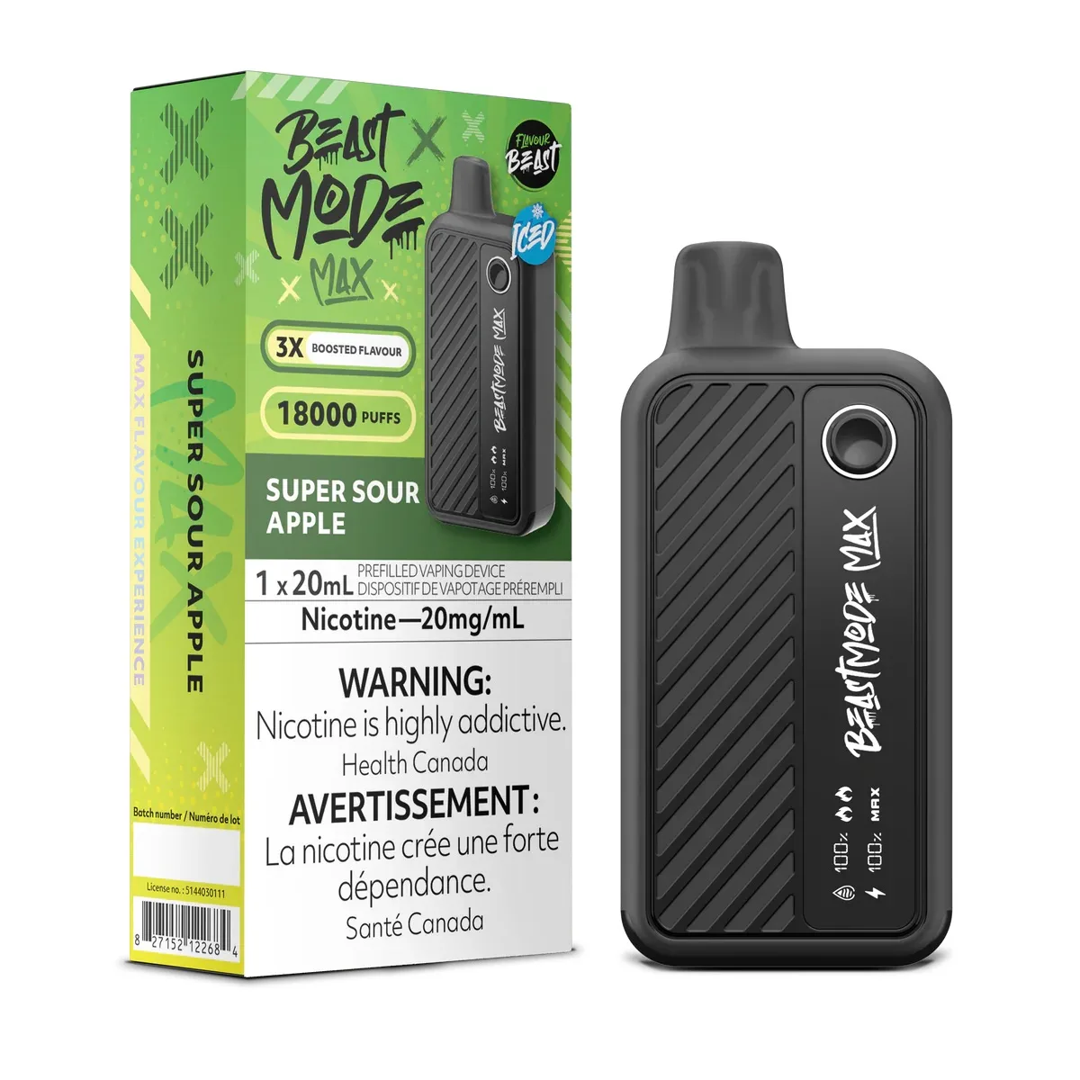 Flavour Beast Mode Max 18k - Super Sour Apple
