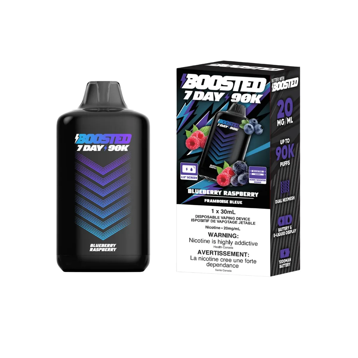 Boosted 7Day 90K - Blueberry Raspberry