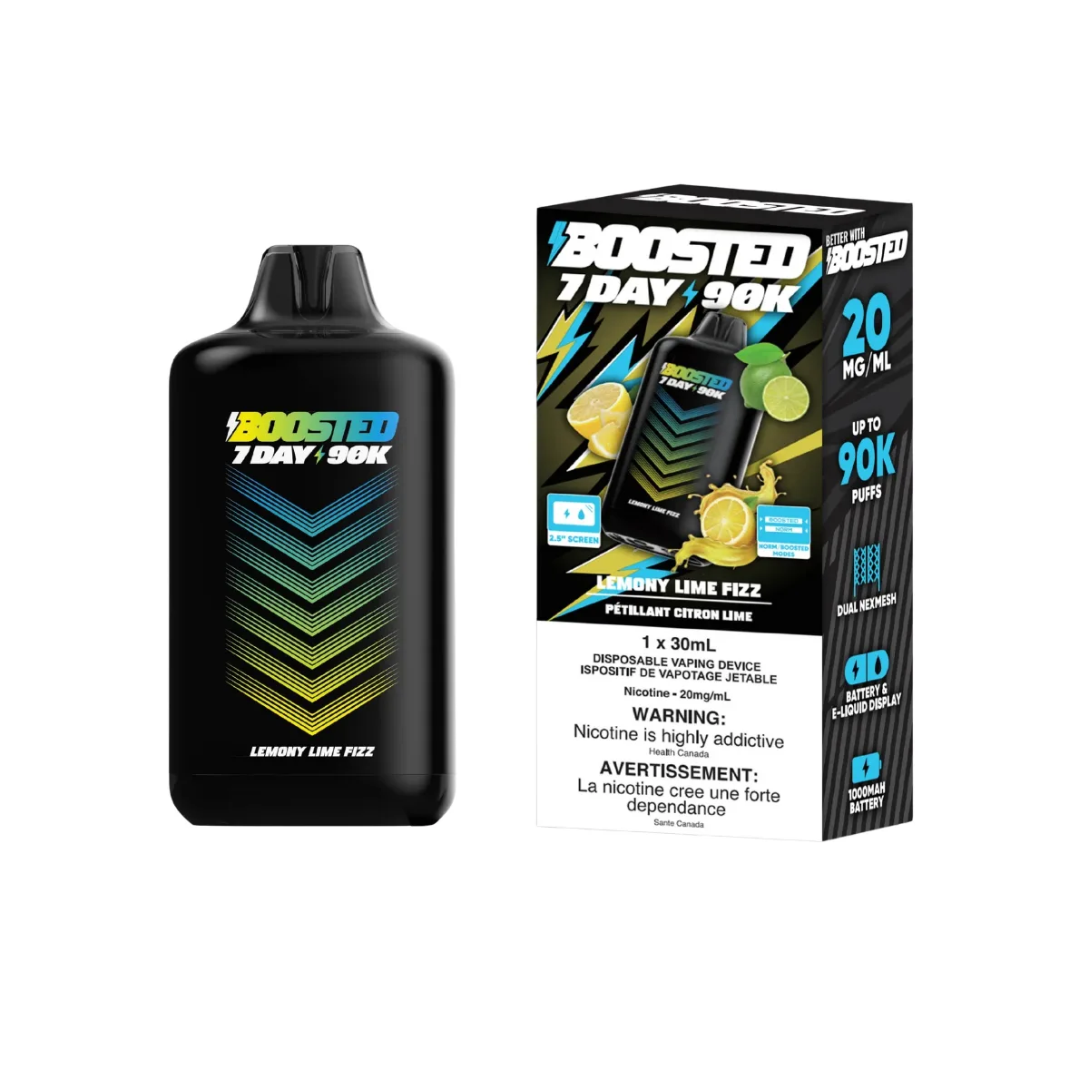 Boosted 7Day 90K - Lemony Lime Fizz