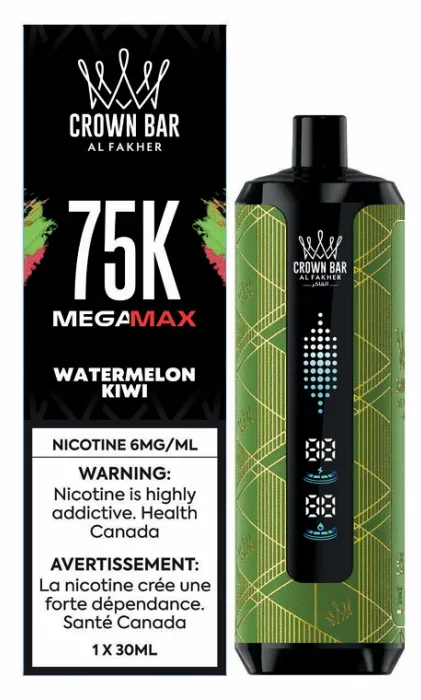 Al Fakher Crown Bar Mega Max 75K Al Fakher Crown Bar Mega Max 75K - Watermelon Kiwi