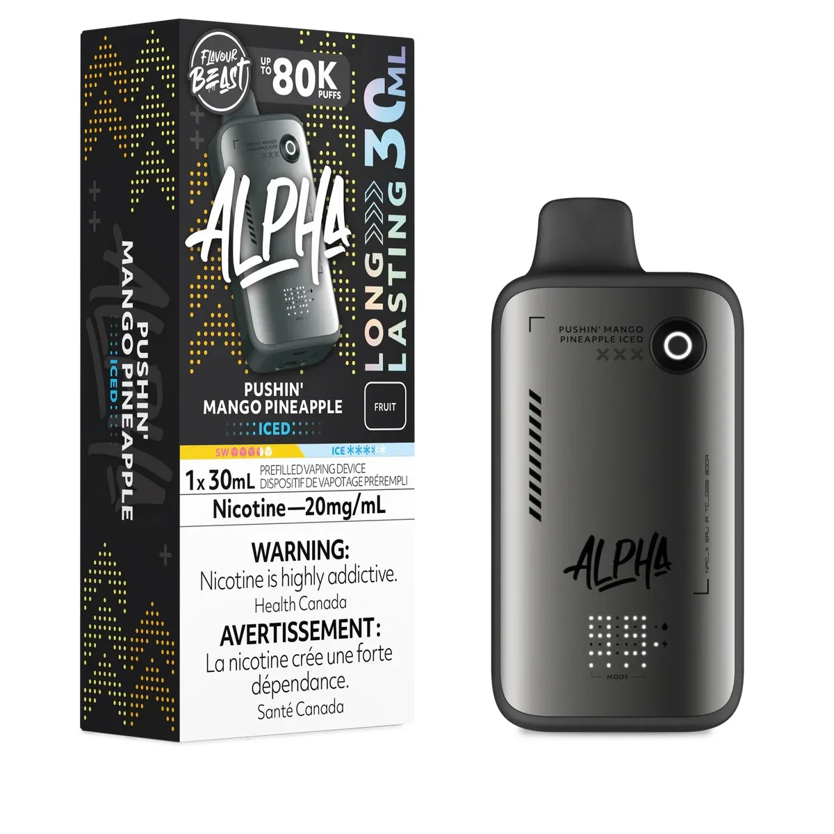 Flavour Beast Alpha 80K Flavour Beast Alpha 80K - Pushin' Mango Pineapple Iced