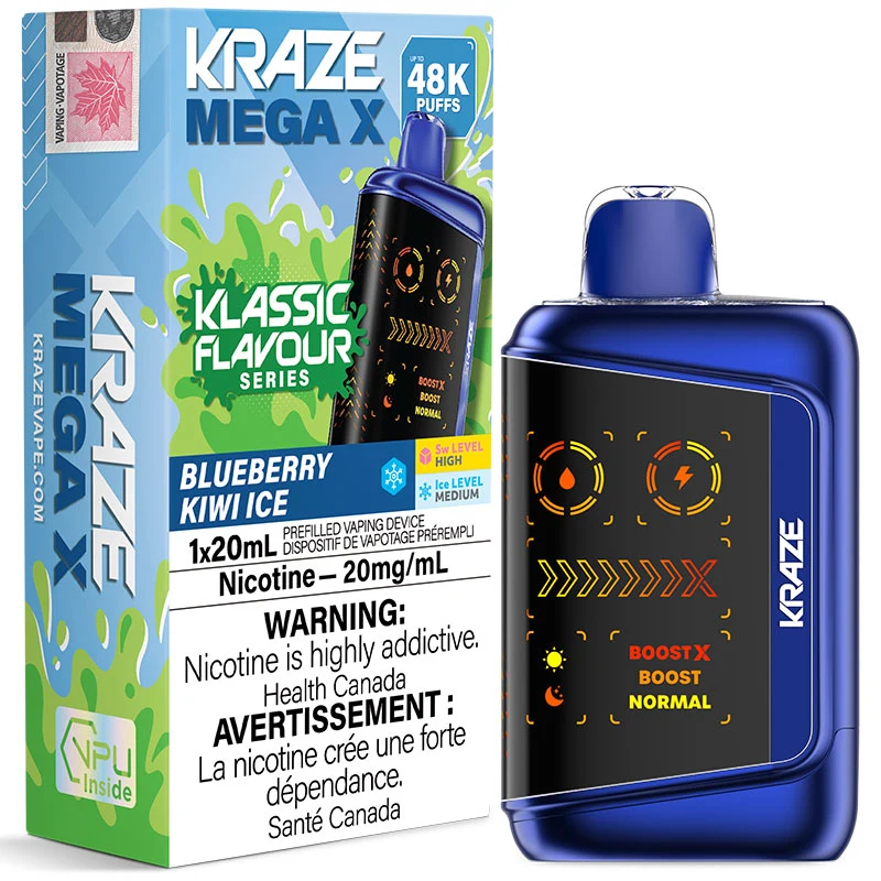 Kraze Mega X Classic - Blueberry Kiwi Ice