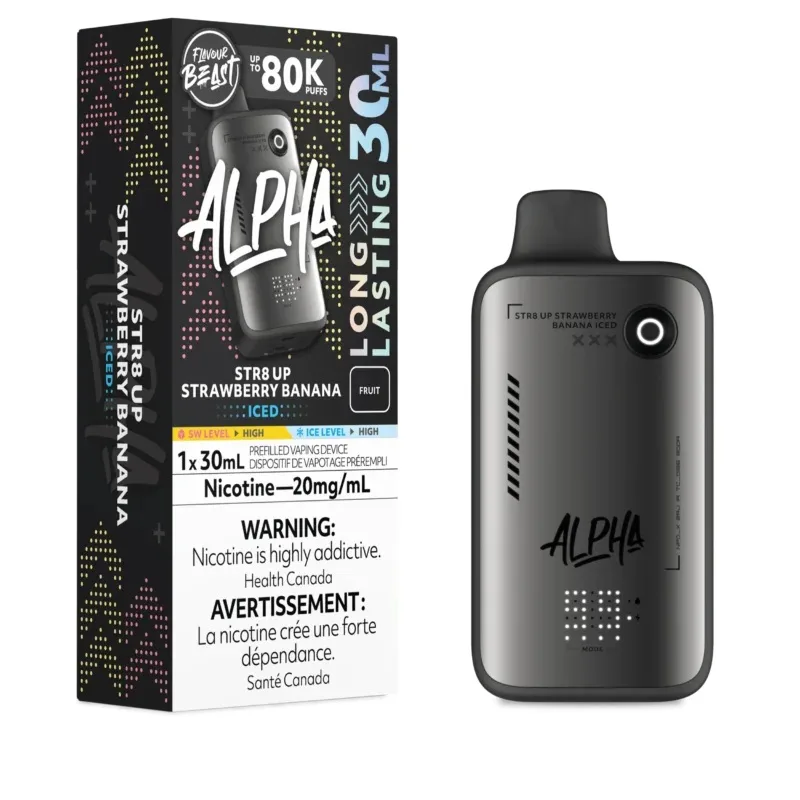 Flavour Beast Alpha 80K - STR8 UP Strawberry Banana Iced