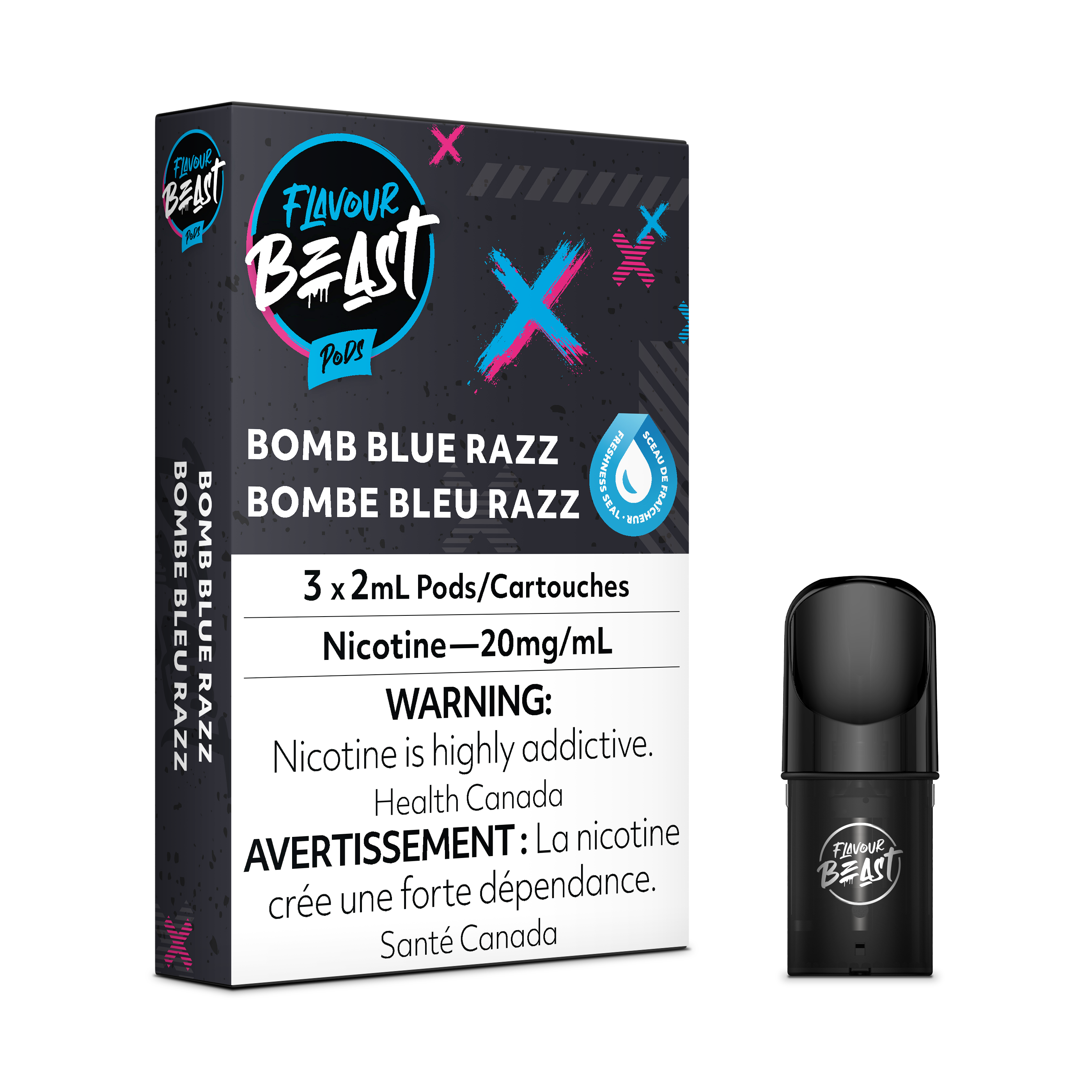 Flavour Beast Pods (STLTH) Flavour Beast Pods - Bomb Blue Razz (3 Pack)
