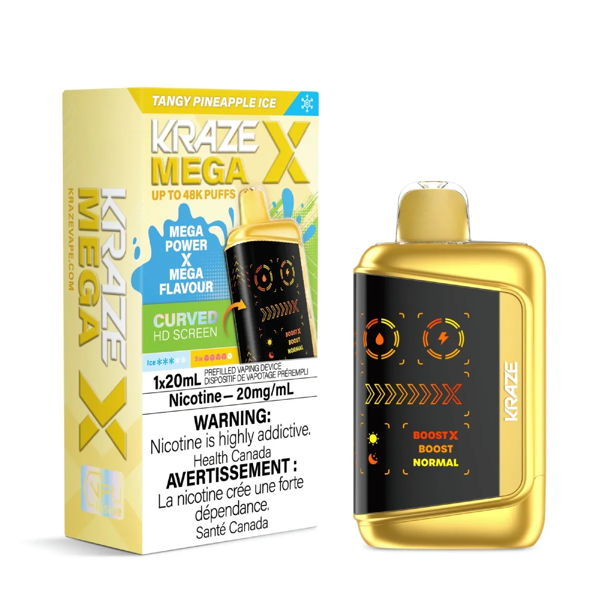 KRAZE Mega X 48K KRAZE Mega X - Tangy Pineapple Ice