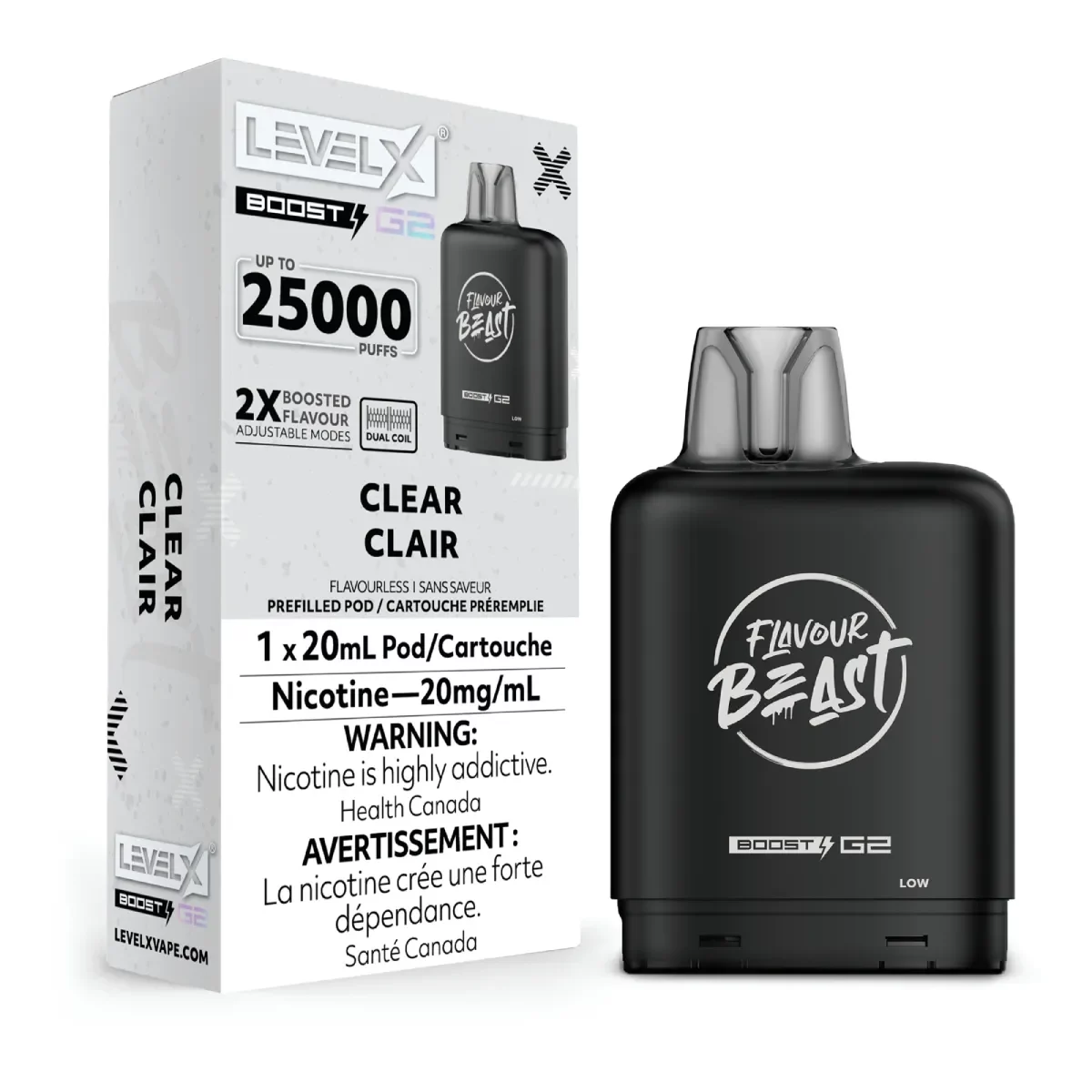 Level X Flavour Beast G2 Boost 25K Pods Level X Flavour Beast G2 Boost 25K Pod - Clear