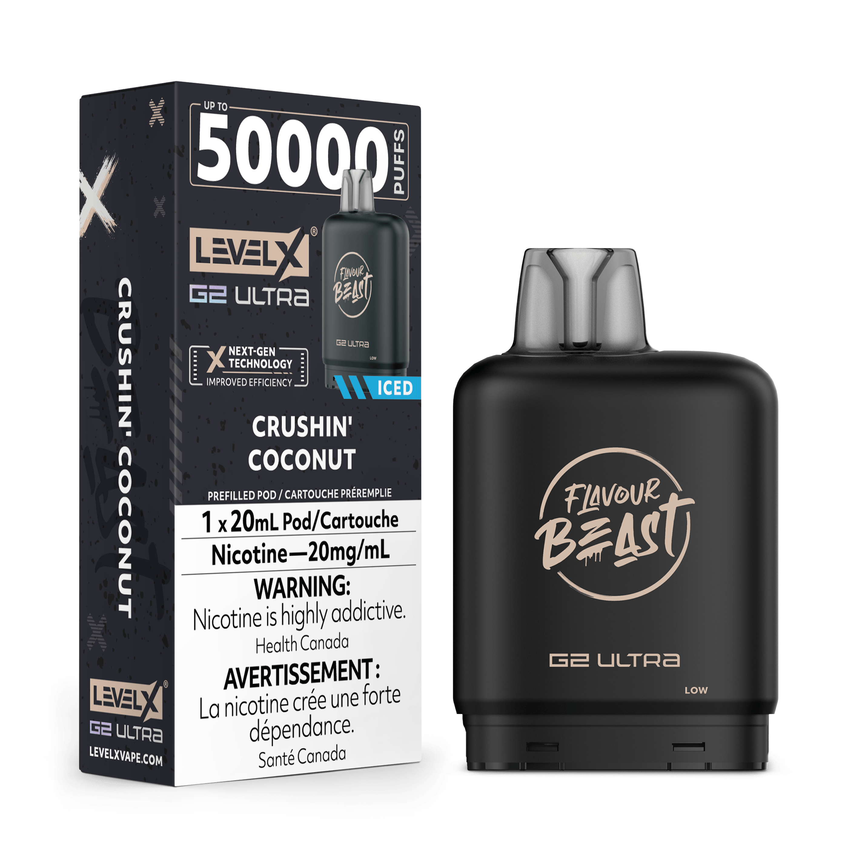 Level X Flavour Beast G2 Ultra 50K Pods Level X Flavour Beast G2 Ultra 50k - Crushin' Coconut Iced