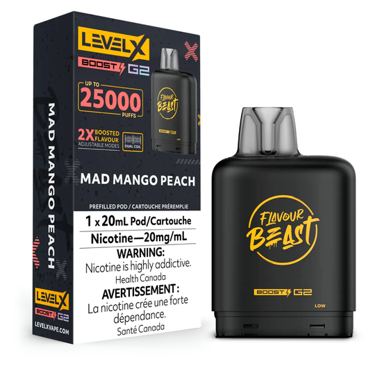 Level X Flavour Beast G2 Boost 25K Pods Level X Flavour Beast G2 Boost 25K Pod - Mad Mango Peach