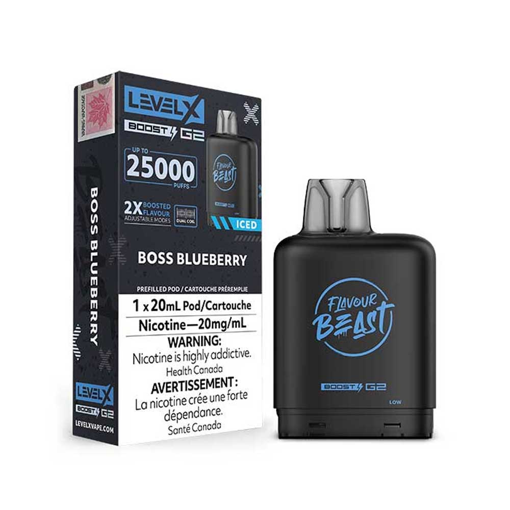 Level X Flavour Beast G2 Boost 25K Pods Level X Flavour Beast G2 Boost 25K Pod - Boss Blueberry Iced