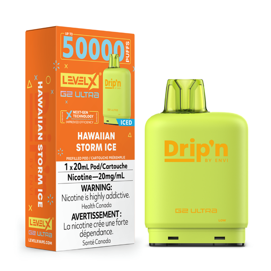 Level X Drip'n G2 Ultra 50K Pods Level X Drip'n G2 Ultra 50k - Hawaiian Storm Ice