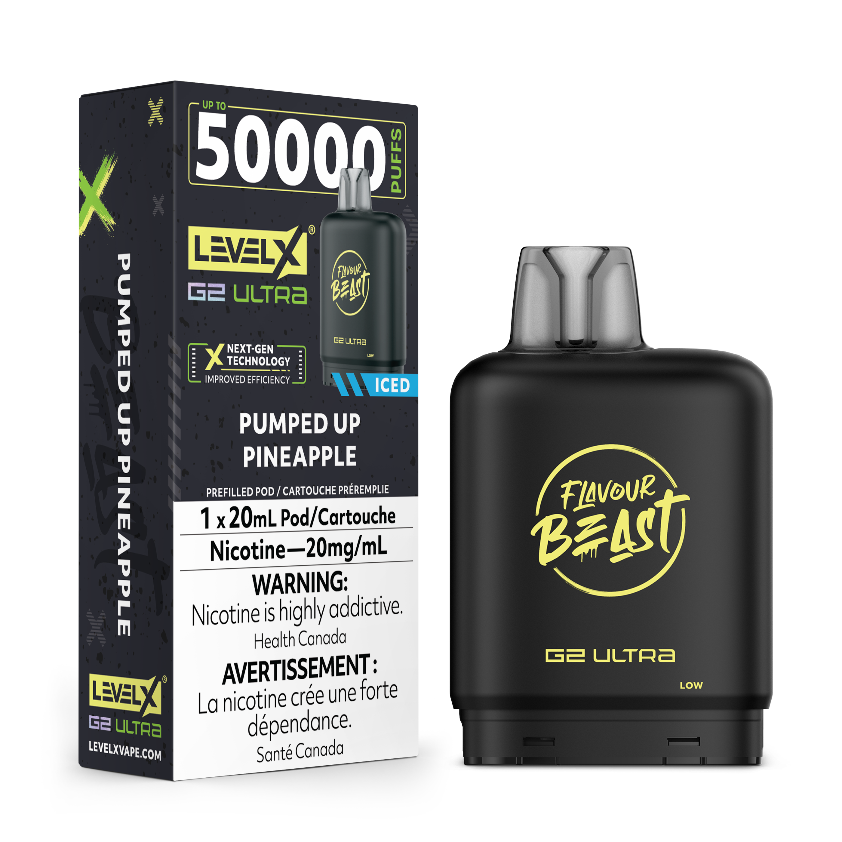 Level X Flavour Beast G2 Ultra 50K Pods Level X Flavour Beast G2 Ultra 50k - Pumped Up Pineapple Iced