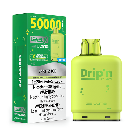 Level X Drip'n G2 Ultra 50K Pods Level X Drip'n G2 Ultra 50k - Spritz Ice