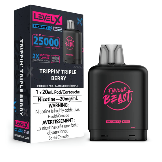 Level X Flavour Beast G2 Boost 25K Pods Level X Flavour Beast G2 Boost 25K Pod - Trippin' Triple Berry
