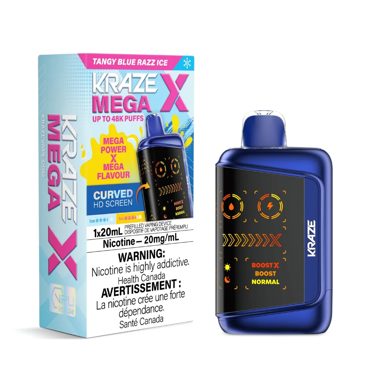 KRAZE Mega X 48K KRAZE Mega X - Tangy Blue Razz Ice