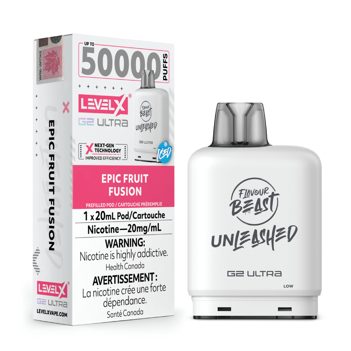 Level X Flavour Beast G2 Ultra 50K Pods Level X Flavour Beast Unleashed G2 Ultra 50k - Epic Fruit Fusion Iced