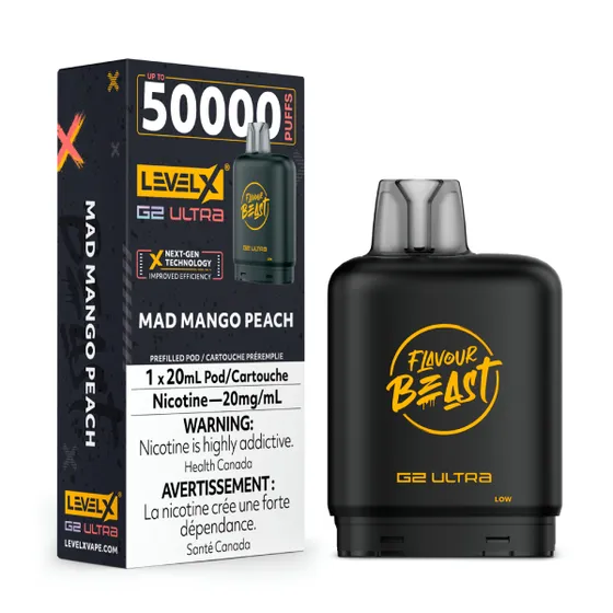 Level X Flavour Beast G2 Ultra 50K Pods Level X Flavour Beast G2 Ultra 50k - Mad Mango Peach