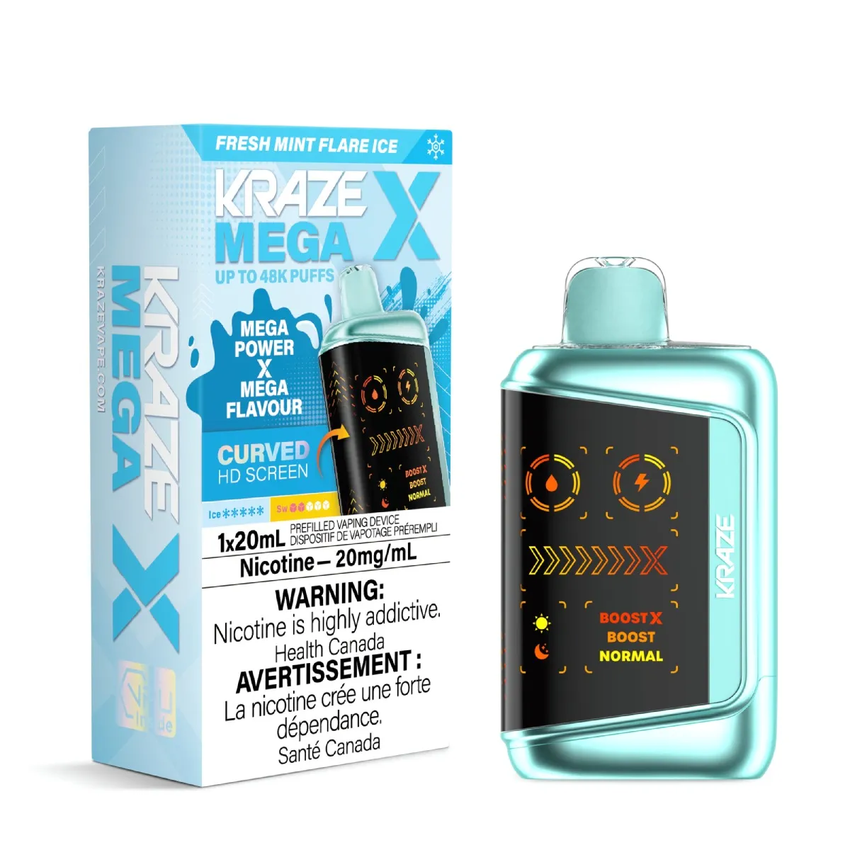KRAZE Mega X 48K KRAZE Mega X - Fresh Mint Flare Ice