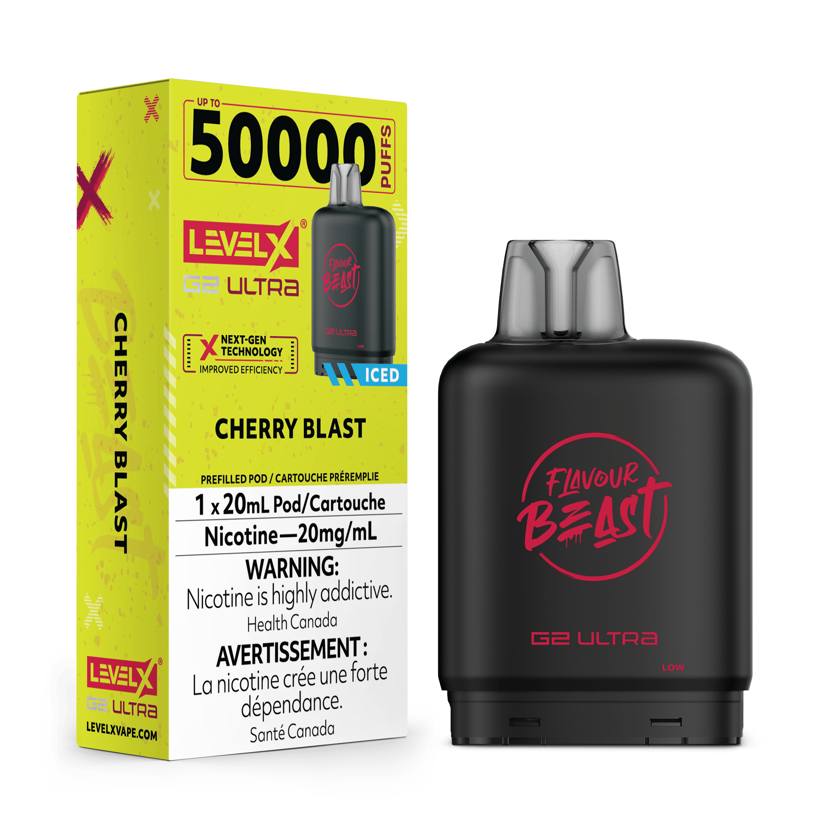 Level X Flavour Beast G2 Ultra 50K Pods Level X Flavour Beast G2 Ultra 50k - Cherry Blast Iced