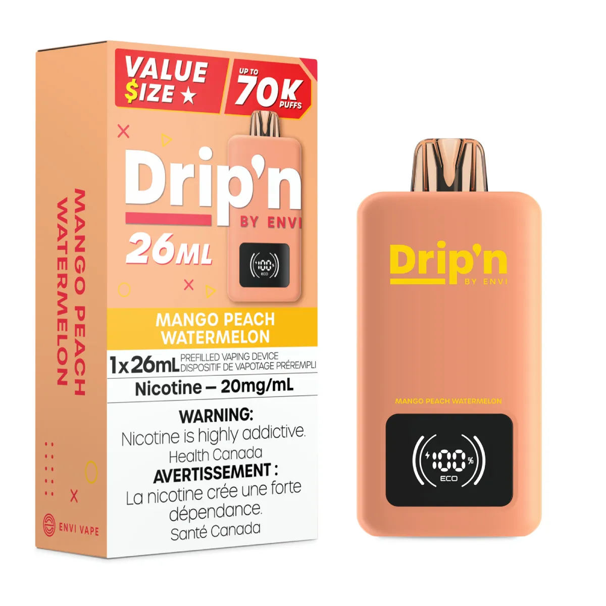 Drip'n By Envi 70K Drip'n By Envi 70K - Mango Peach Watermelon