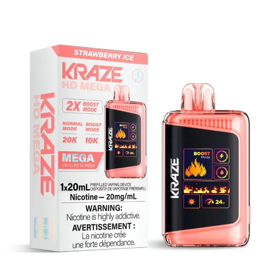 Kraze HD Mega 20K Kraze HD Mega - Strawberry Ice