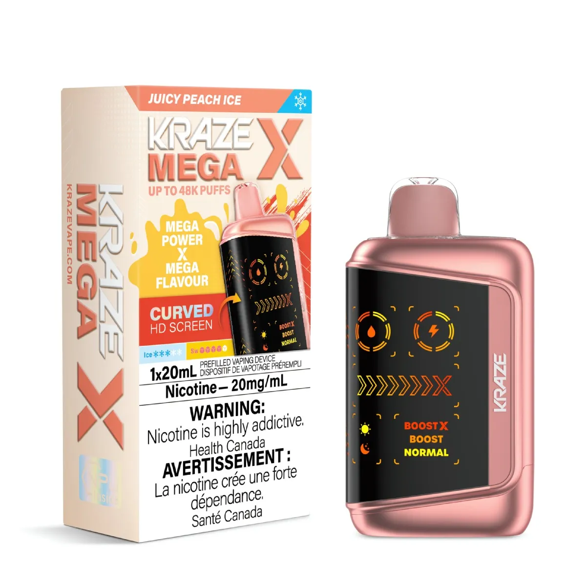 KRAZE Mega X 48K KRAZE Mega X - Juicy Peach Ice