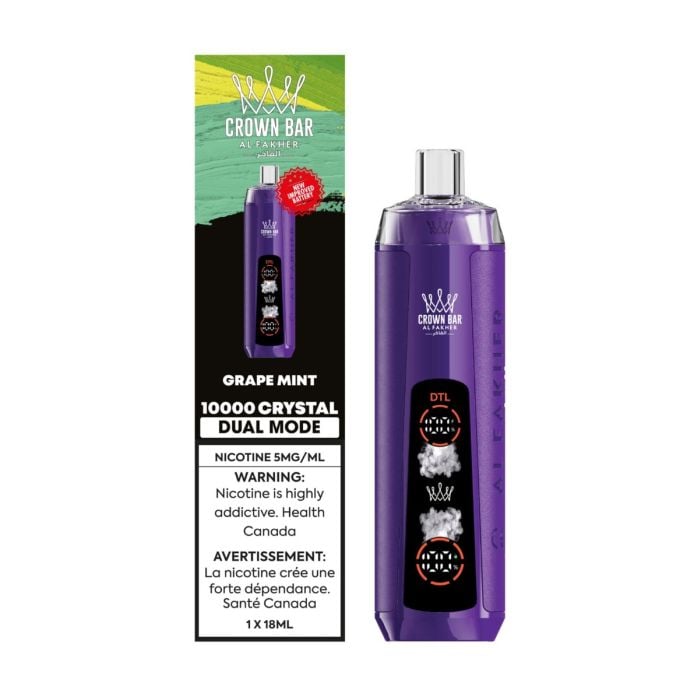 Al Fakher Crown Bar Crystal 10K Al Fakher Crown Bar Crystal 10K - Grape Mint