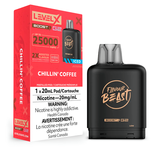 Level X Flavour Beast G2 Boost 25K Pods Level X Flavour Beast G2 Boost 25K Pod - Chillin' Coffee Iced
