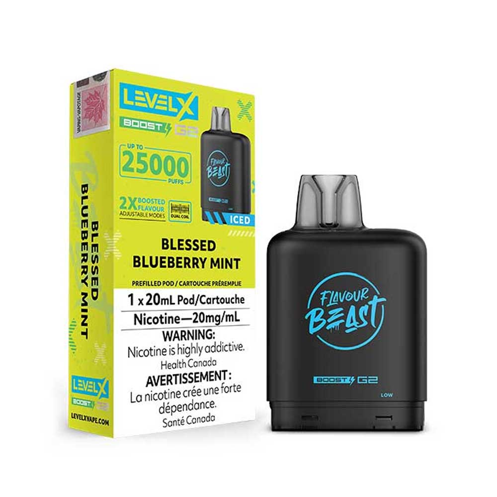 Level X Flavour Beast G2 Boost 25K Pods Level X Flavour Beast G2 Boost 25K Pod - Blessed Blueberry Mint Iced