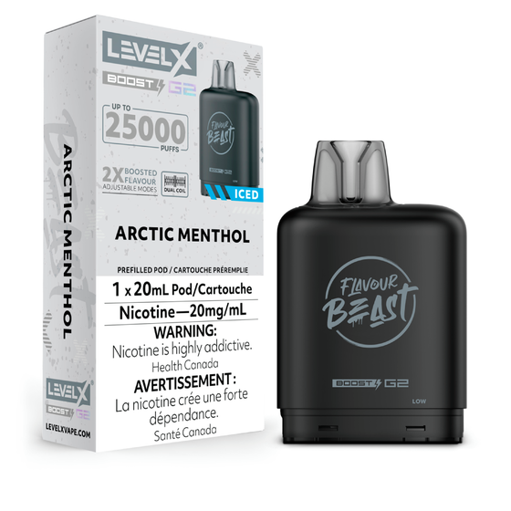 Level X Flavour Beast G2 Boost 25K Pods Level X Flavour Beast G2 Boost 25K Pod - Arctic Menthol