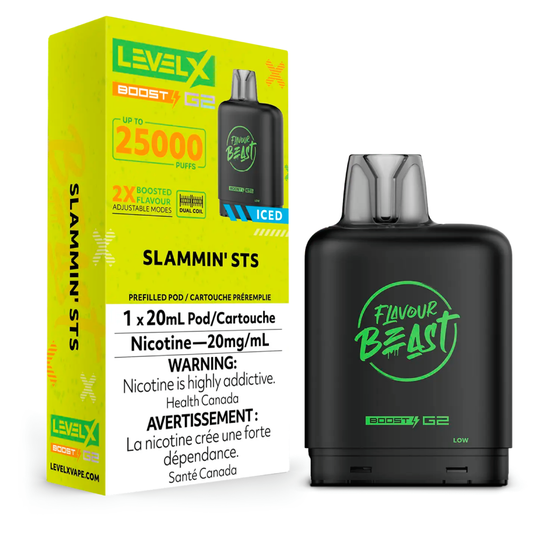 Level X Flavour Beast G2 Boost 25K Pods Level X Flavour Beast G2 Boost 25K Pod - Slammin STS Iced